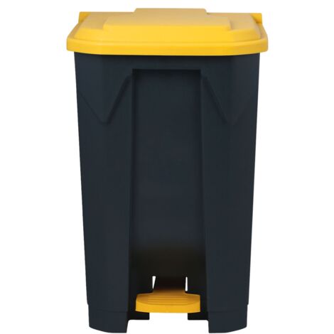 Mülleimer Olaf Für Haushalt, Büro & Gewerbe Gelb 50 Liter (43 x 40,2 x 60 cm)
