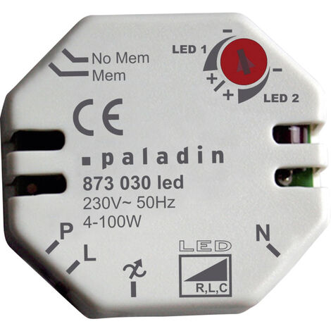 Müller 873030 Unterputz Dimmer Geeignet für Leuchtmittel: LED-Lampe Weiß