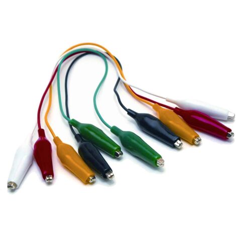 Mueller Electric BU-00286 Set de cordons de mesure Raccordement par serrage noir, vert, rouge, blanc, jaune 1 set