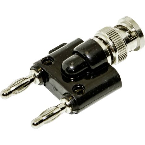 Mueller Electric BU-P1270 Prise adaptateur BNC femelle - banane femelle 4 mm noir, laiton Y276083