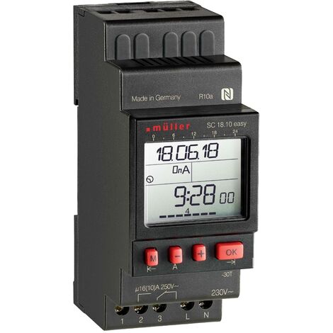 Müller SC 18.10 easy 24V ACDC Programmateur horaire pour rail numérique 24 V/DC, 24 V/AC 4000 W Q287002