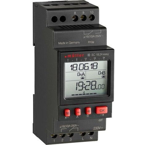 Müller SC 18.24 easy NFC Hutschienen-Zeitschaltuhr digital 230V 16 A/250V S733771