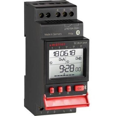 Müller SC 28.21 pro4 24V ACDC Hutschienen-Zeitschaltuhr digital 24 V/DC, 24 V/AC 4000 W