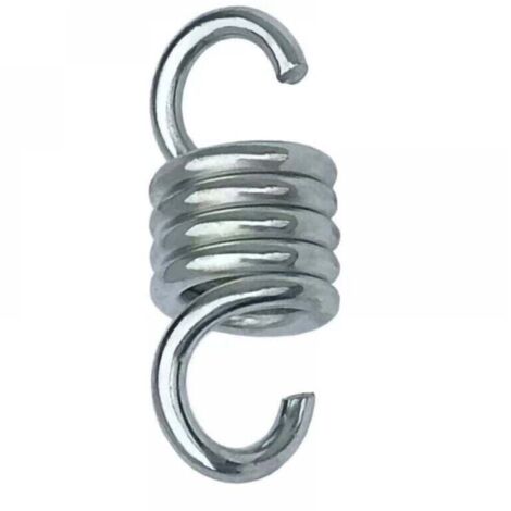 Muelles para hamacas – acero galvanizado y endurecido – para colgar sillas colgantes y columpios – fuerza de tracción 500 kg