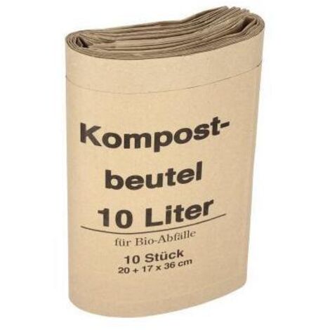 Müllsack 20+16x36cm Papier braun 10 St./Pack.