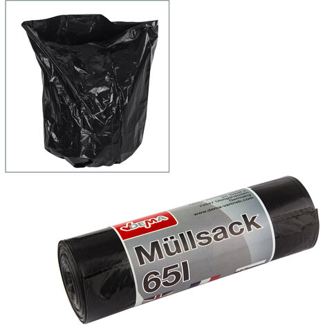 Müllsack 65ltr. 62x75 cm 10er Rolle schwarz