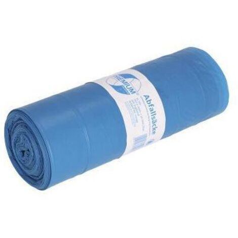 Müllsack 70 x 100+5 cm (B x H) 34µm 120l LDPE-Folie blau 25 St./Pack.
