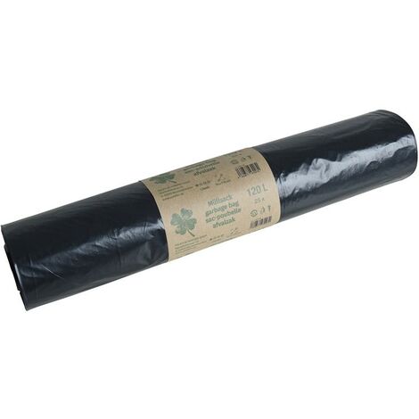 Müllsäcke Abfallsäcke Müllbeutel 120 L Standard 15 Rollen Schwarz Mülltüte