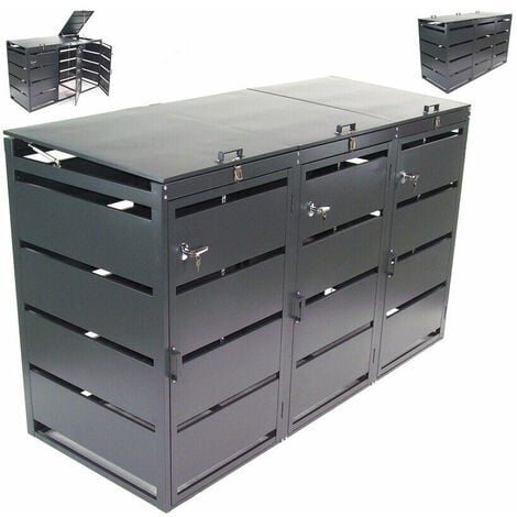 APEX Mülltonnenbox Mülltonnenverkleidung 3er 240L 57061