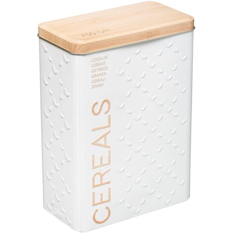 Müslidose 750g metall scandinave nature weiß - 5five