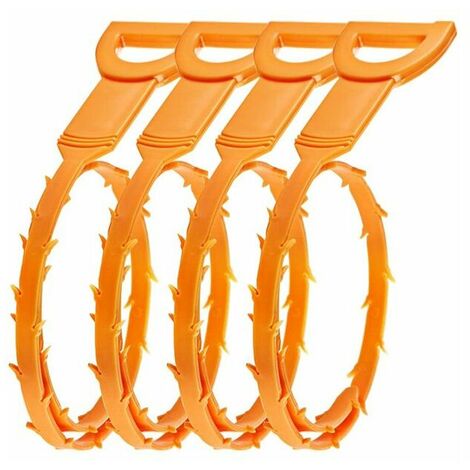 Vastar 4 Pack 19.6 Inch Drain Snake Hair Drain Clog Remover Cleaning Tool(4  Pack 19.6 Inch) 