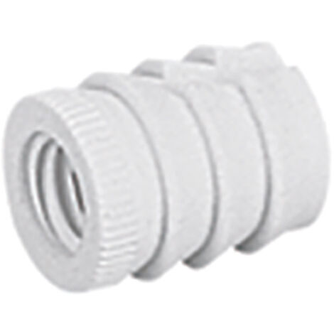 Muffe Nr.100 für Gewinde M6 D 10mm , Kunststoff weiß