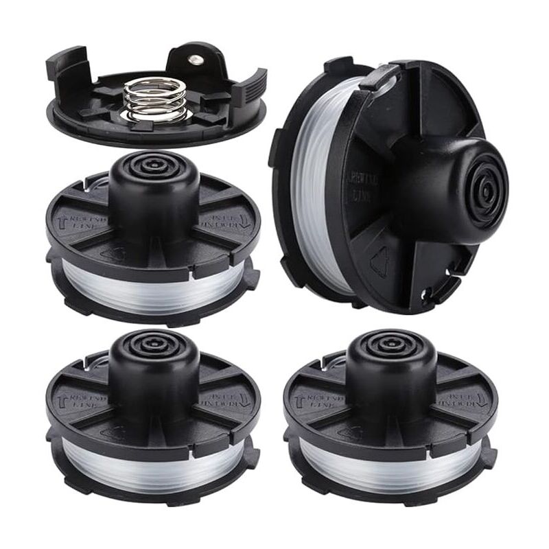 Mufushan bobines de remplacement pour tondeuses à gazon, accessoires pour : DUR181, DUR141, DUR180Z, DUR181Z - (4 pièces bobine + 1 pièce couvercle +