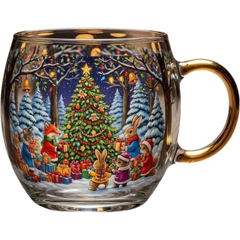 Mug À Café De Noël, Tasse Décorative Peinte, Tasse à Café