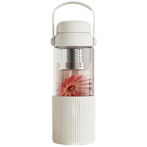 Mug à café en verre transparent de 520 ml avec couvercle A