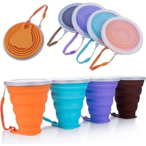 Mug à café - Portable - 270ML - Pliable - Silicone - Acier inoxydable