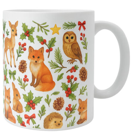 Mug animaux de la forêt de Noël