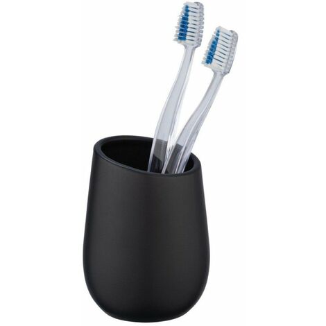 Mug brosse à dents BADI, noir, WENKO