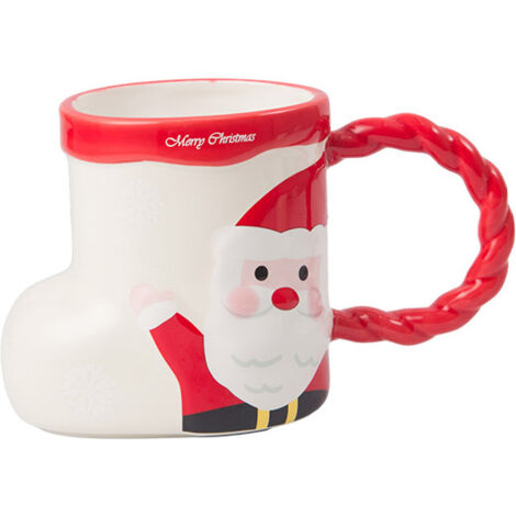 Mug Cadeau de Noël en Céramique - Chaussette de Noël et Bonhomme de Neige Mignon - Pour Fille et Cadeau de Noël