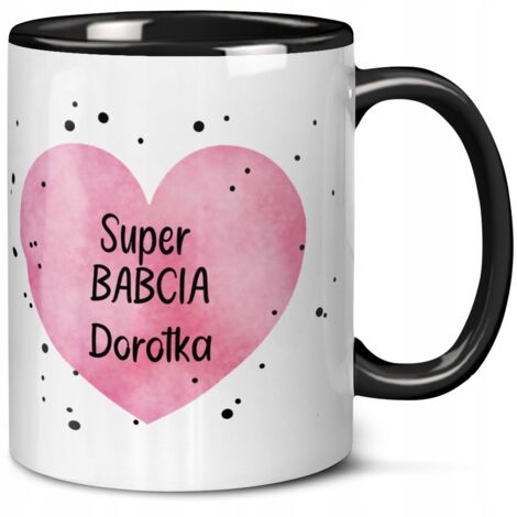 Mug cadeau pour la fête des grands-mères, offert par un petit-fils/une petite-fille, avec le nom de la super grand-mère et un cadeau personnalisé de sa part.