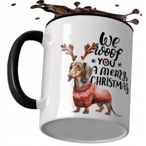 Mug de Noël avec un teckel en cadeau - Maman chien, Papa chien - Miniature LPS