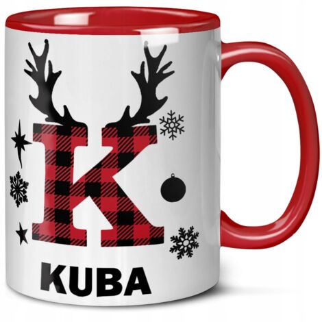 Mug de Noël personnalisé avec votre nom imprimé. Superbe impression + nom de fête.