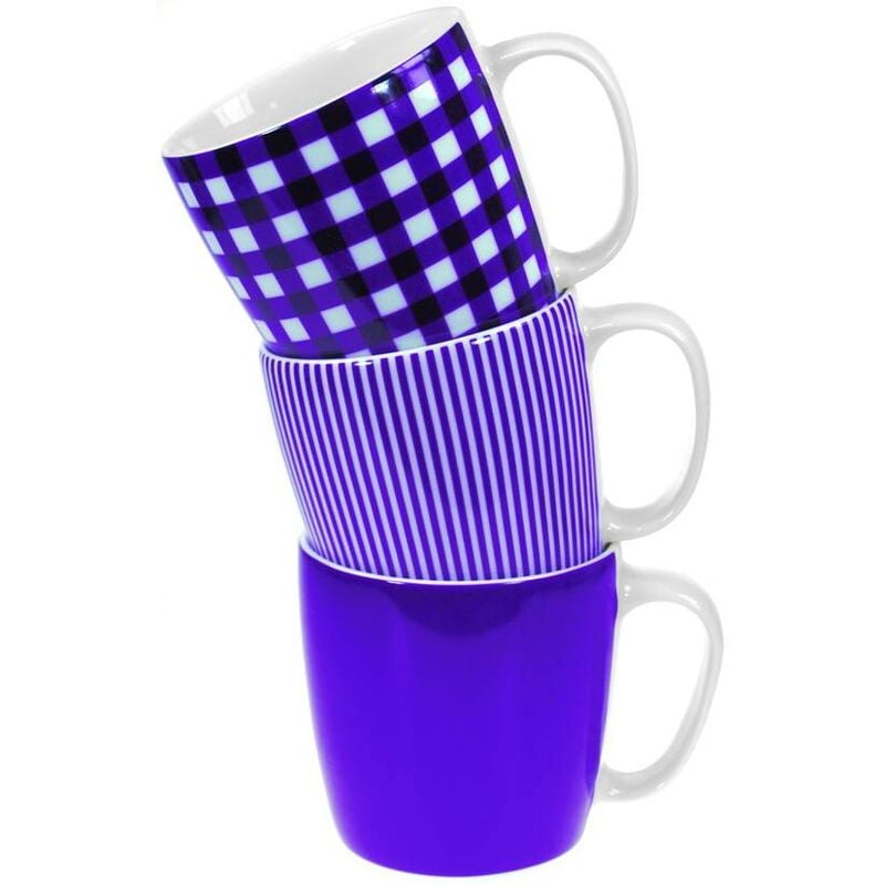 

Mug de porcelana cuadros lila - Ambit