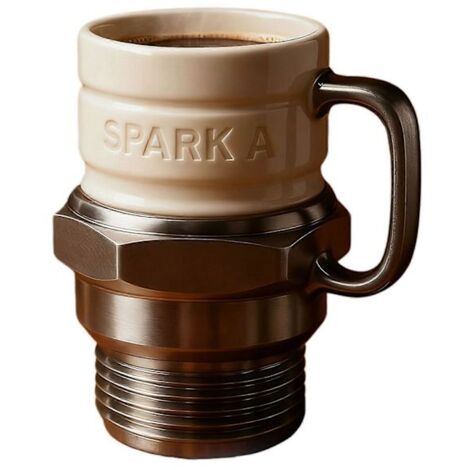 Mug en céramique en forme de bougie d'allumage - Cadeau idéal pour les passionnés d'automobile et les mécaniciens
