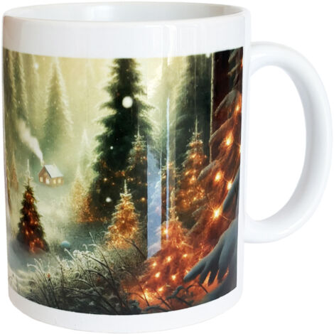 Mug en céramique forêt enchantée de noël - CBKreation