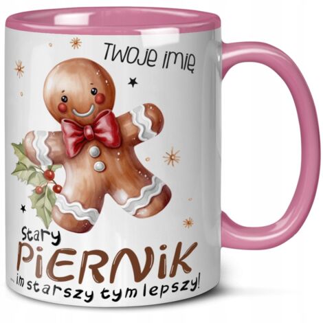 Mug en pain d'épice de Noël, cadeau Père Noël pour papa et grand-père + prénom