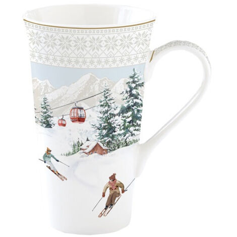 Mug Géant Chalet 60cl Porcelaine, Design Chalet, Grande Capacité - Easy Life