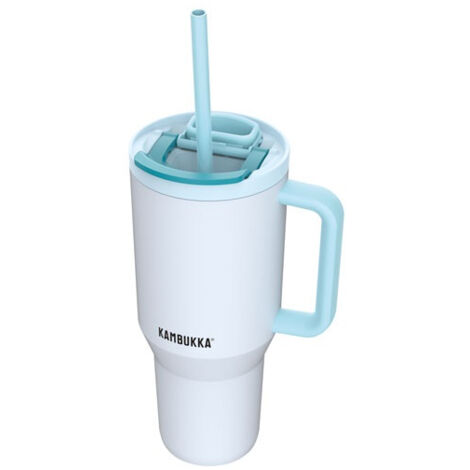 Mug isotherme avec paille télescopique Kambukka Rio Tumbler 950ml Frosty Coconut