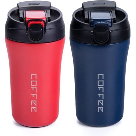 Mug Isotherme - Noname - 2x400ml - Acier Inoxydable - Étanche - Paille Incluse