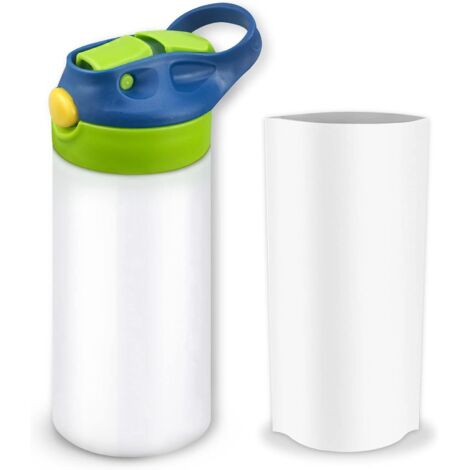 Mug isotherme pour enfants en acier inoxydable 304, forme droite, cadeau à personnaliser pour enfants (1 pièce bleue)