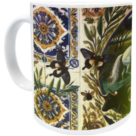Mug nature camarguaise en céramique blanche