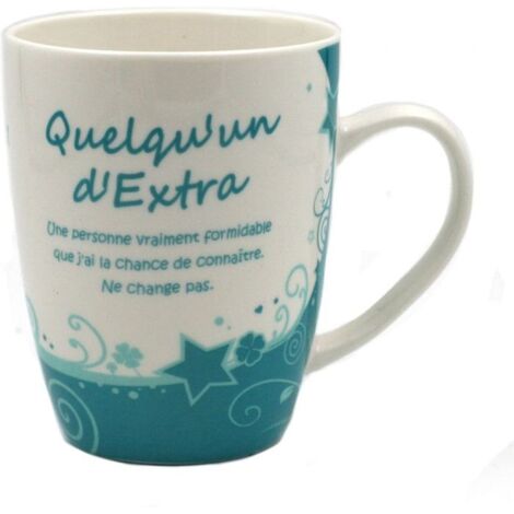 Mug - P2G - Quelqu'un d'Extra - Noir - Rond - Compatible lave-vaisselle