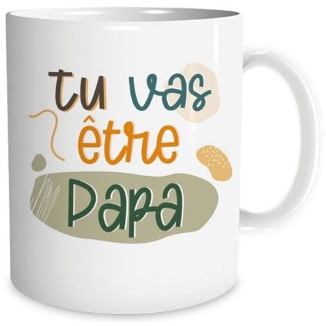 Mug - SUD TRADING - Tu vas être Papa - Céramique - Compatible micro-onde - Design contemporain