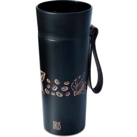 Mug termico negro 360 ml iris