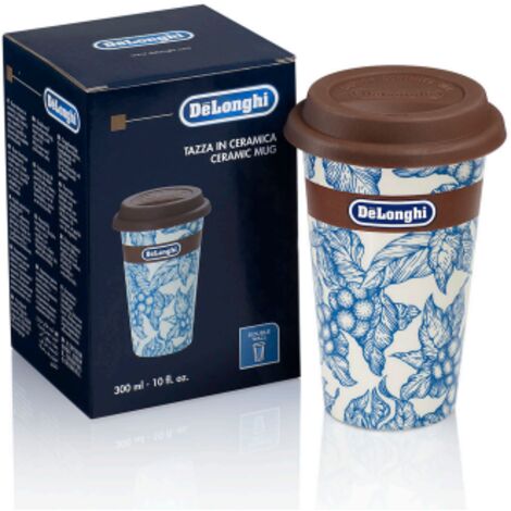 Mug thermique en ceramique fleurs bleues a double paroi  DeLonghi -  5513284481