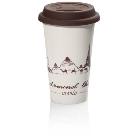 Mug thermique en ceramique globetrotteur a double paroi de 300 ml DeLonghi - 5513281041
