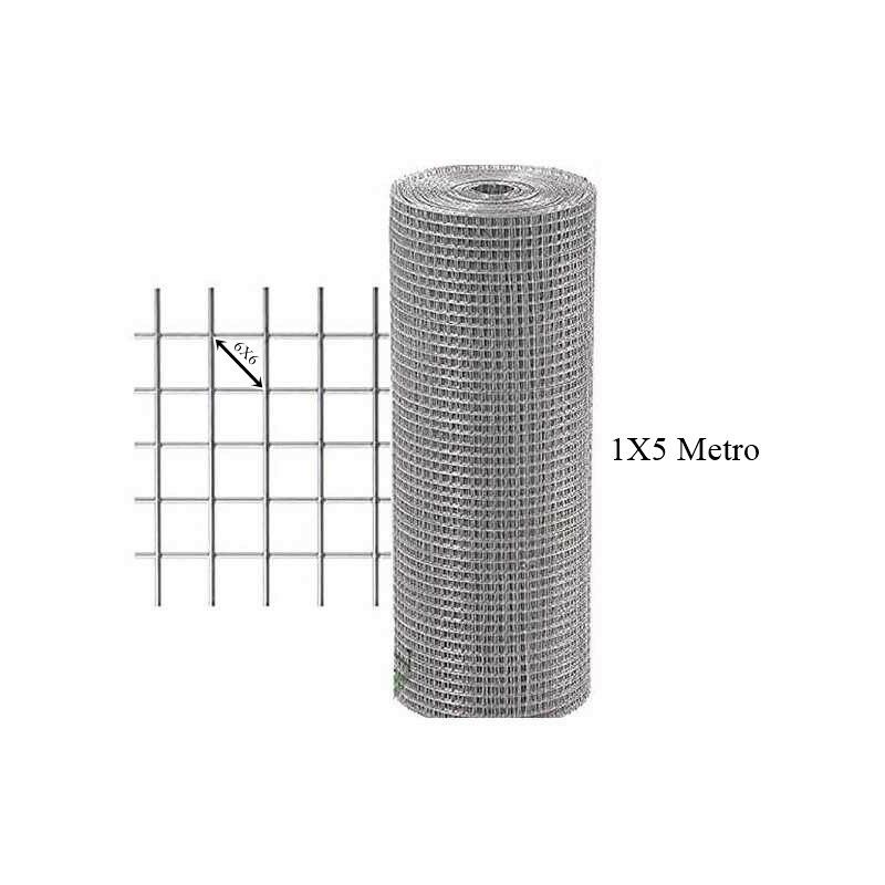 

MUGAR Mini rollo galvanizado 6x6 mm de luz,0.6 mm diámetro de alambre por 5 metros de longitud