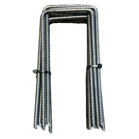 MUGGIOLI - ZS920 - Picchetto Strong cm 20x9x20 in acciaio zigrinato 10 pezzi