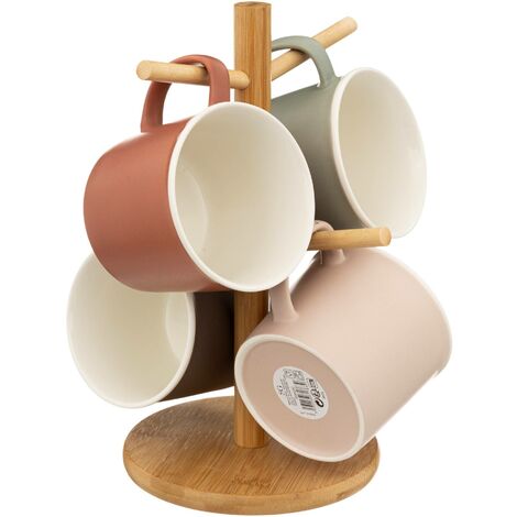 Mugs pour boissons chaudes NATURE, sur support, 380 ml