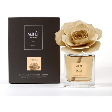 Muhà Rose Diffuser Profumatore Per Ambiente Vaniglia e Ambra Pura 100Ml