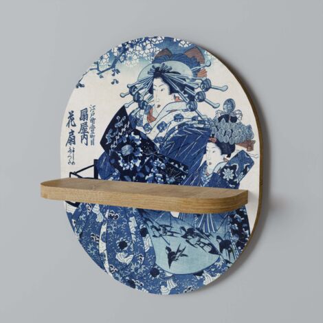 MUJER JAPONESA Estante ovalado