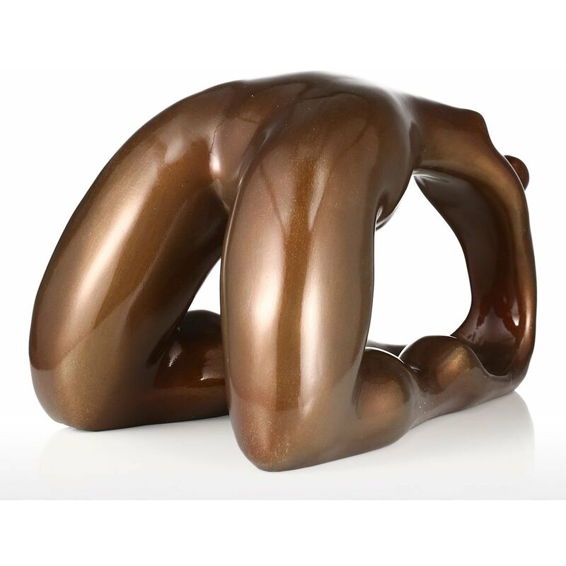

Tooarts - Mujer regordeta - Circulo de yoga Tomfeel Escultura de resina Decoracion del hogar Diseno original Yoga