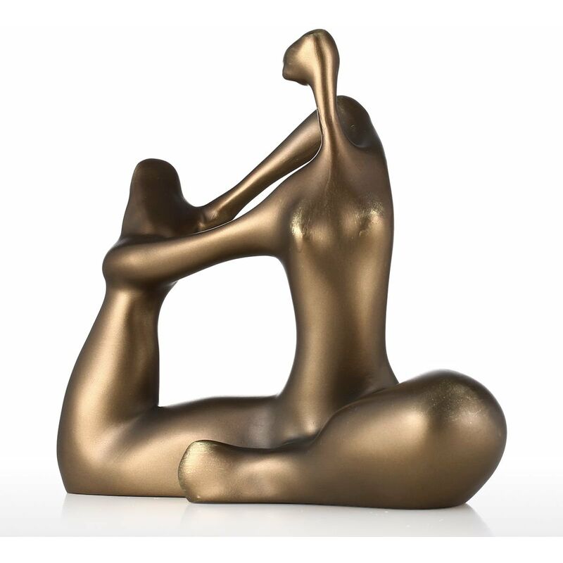 

Tooarts - Mujer regordeta- Yoga arqueando Tomfeel Escultura de resina Decoracion del hogar Diseno original Yoga Regordeta