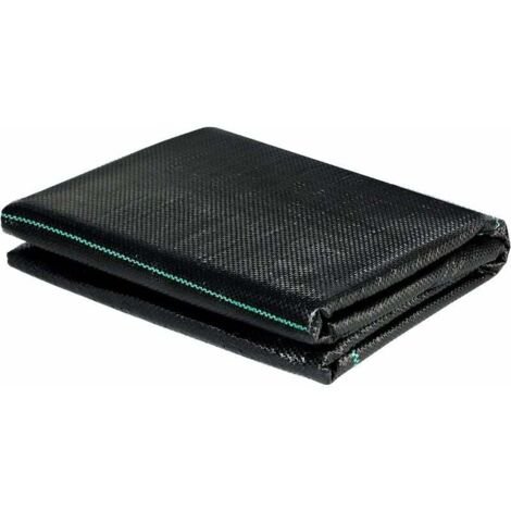 Mulchtücher 2 m x 5 m, Geotextil, Garten-Anti-Unkraut-Tuch, landwirtschaftliche schwarze Plane, Anti-Wurzel-Barriere, wasserdurchlässiges Gewebe, Anti-UV, Geotextil