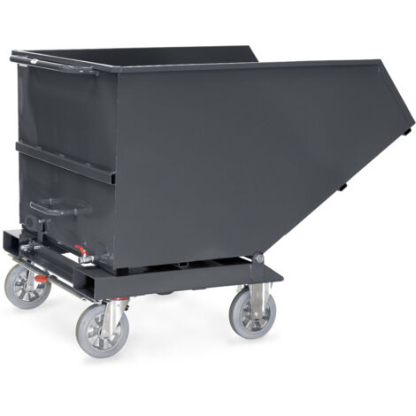 Muldenkipper Inh.800l L1458xB1105xH1099mm grau m.Ablasshahn FETRA