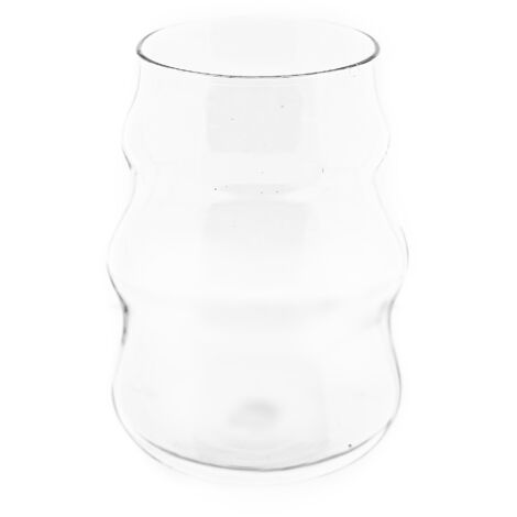 Mulex 2-Teilig Glas Wave Style Gläser Getränkebecher Cocktail- 500 ml